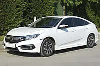 Боковые пороги (под покраску) Honda Civic Sedan X 2016 гг. TMR Тюнинг пороги Хонда Цивик Седан 10