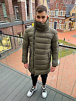 Пуховик зимовий подовжений LNS-X, хакі