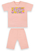 Костюм (футболка и штаны) летний для девочки GABBI KS-21-9 Розовый на рост 122 (12660)