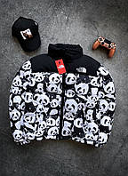 Куртка зимова в стилі The North Face панди