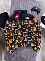 Куртка зимова в стилі The North Face колаба Palm Angels вогонь