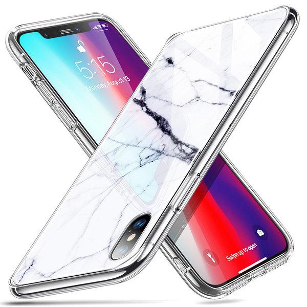Чехол ESR для iPhone XS Max Mimic Marble Tempered Glass, White (4894240067444)