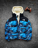 Куртка зимова в стилі The North Face колаба Thrasher