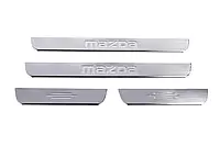 Mazda 3 Накладка на пороги Carmos (2 накладки) с надписью TMR Накладки на пороги Мазда 3