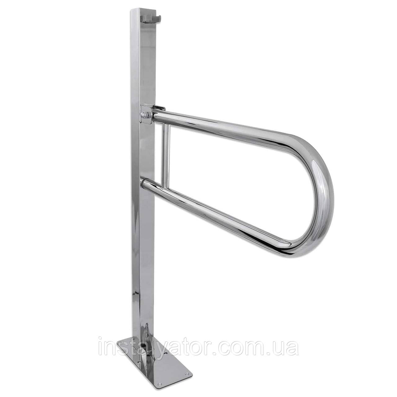Поручень Laris підлоговий відкидний з тримачем (перемичкою), фото 1