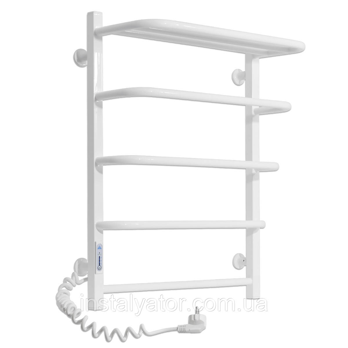 Електрична рушникосушарка Laris Зебра Стандарт ЧФ5 500 х 660 Е з полицею (підкл. зліва) R3, фото 1