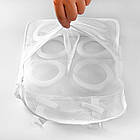 Сітчастий мішок для прання взуття (28х25х8см) / Пральний мішок, фото 2