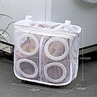 Сітчастий мішок для прання взуття (28х25х8см) / Пральний мішок, фото 7