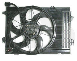 Дифузор із вентилятором радіатора. Проводов: Два. Кріплення: Тип Doowon (Диффузор зі Шторками) Hyundai Tucson
Kia