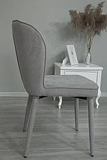 Стілець з оббивкою шеніл в стилі модерн для дому та офісу  Charley (Чарлі) MC-175 Grey Evrodim, колір сірий, фото 3