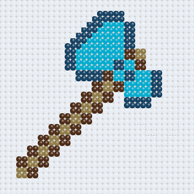 Дитяча алмазна мозаїка Origami Майнкрафт Сокира 10*10 см