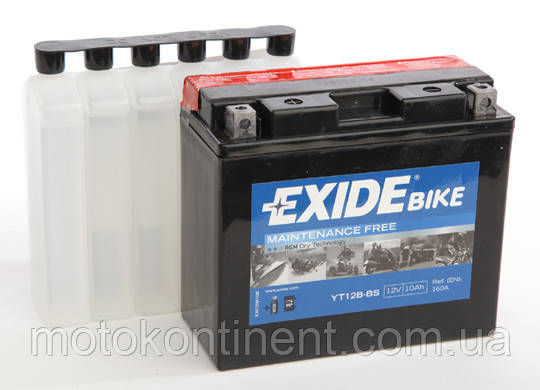 Аккумулятор для мотоцикла гелевый EXIDE ET12B-BS = YT12B-BS 10Ah 150x70x130 - фото 2 - id-p254374199