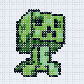 Дитяча алмазна мозаїка Origami Майнкрафт Кріпер 10*10 см