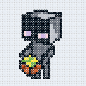 Дитяча алмазна мозаїка Origami Майнкрафт Ендермен 10*10 см