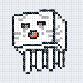 Дитяча алмазна мозаїка Origami Майнкрафт Ґаст 10*10 см