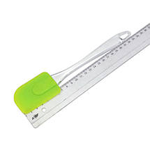 Лопатка кондитерська Kitchenware силіконова з прозорою ручкою 22.5 см, фото 3