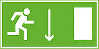 E 09 Указатель двери выхода (правосторонний). Эвакуационные знаки С ламинацией
