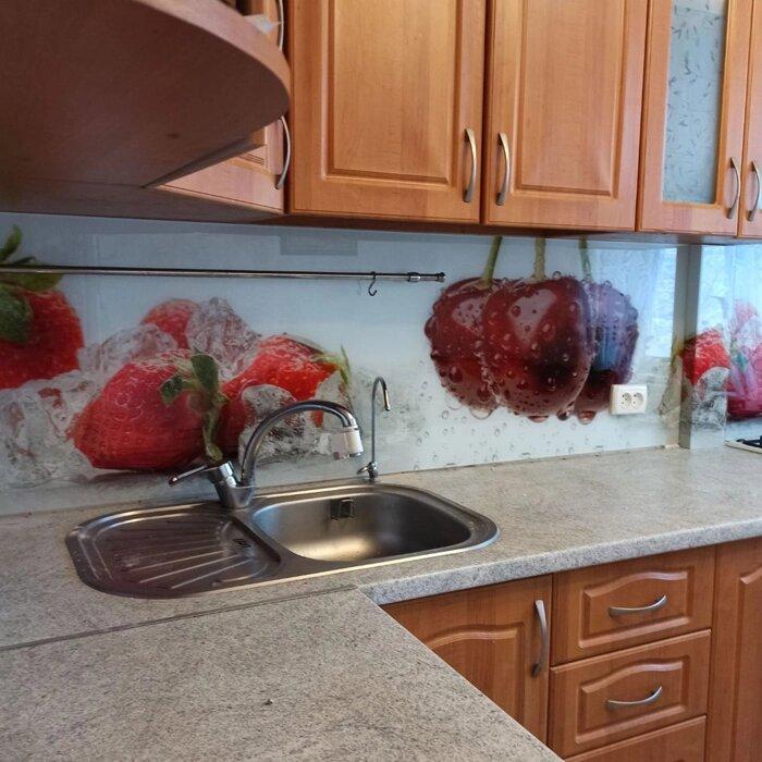 Скинали на кухню зі скла Лід Вишні Полуниця, фото 1