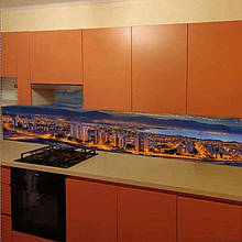 Кухонна панель із удароміцного скла / Панно Місто