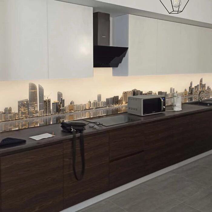 Панно на стіну кухні / Скинали Місто, фото 1