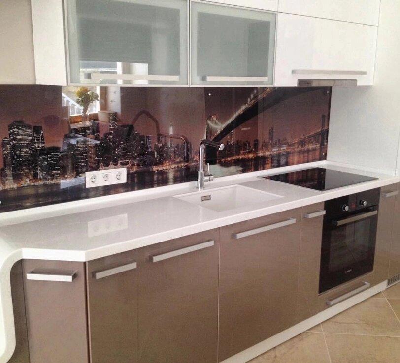 Панно на кухню / Скинали зі скла Нічне місто, фото 1