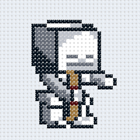 Дитяча алмазна мозаїка Origami Майнкрафт Скелетон 10*10 см