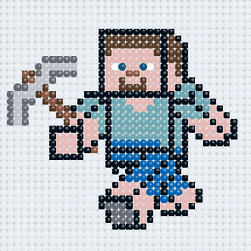 Дитяча алмазна мозаїка Origami Майнкрафт Стів 10*10 см