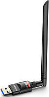 Адаптер Wi-Fi, 1200 Мбит/с с антенной 5 dBi, двухдиапазонный (5G/866 Мбит/с + 2,4G/300 Мбит/с)