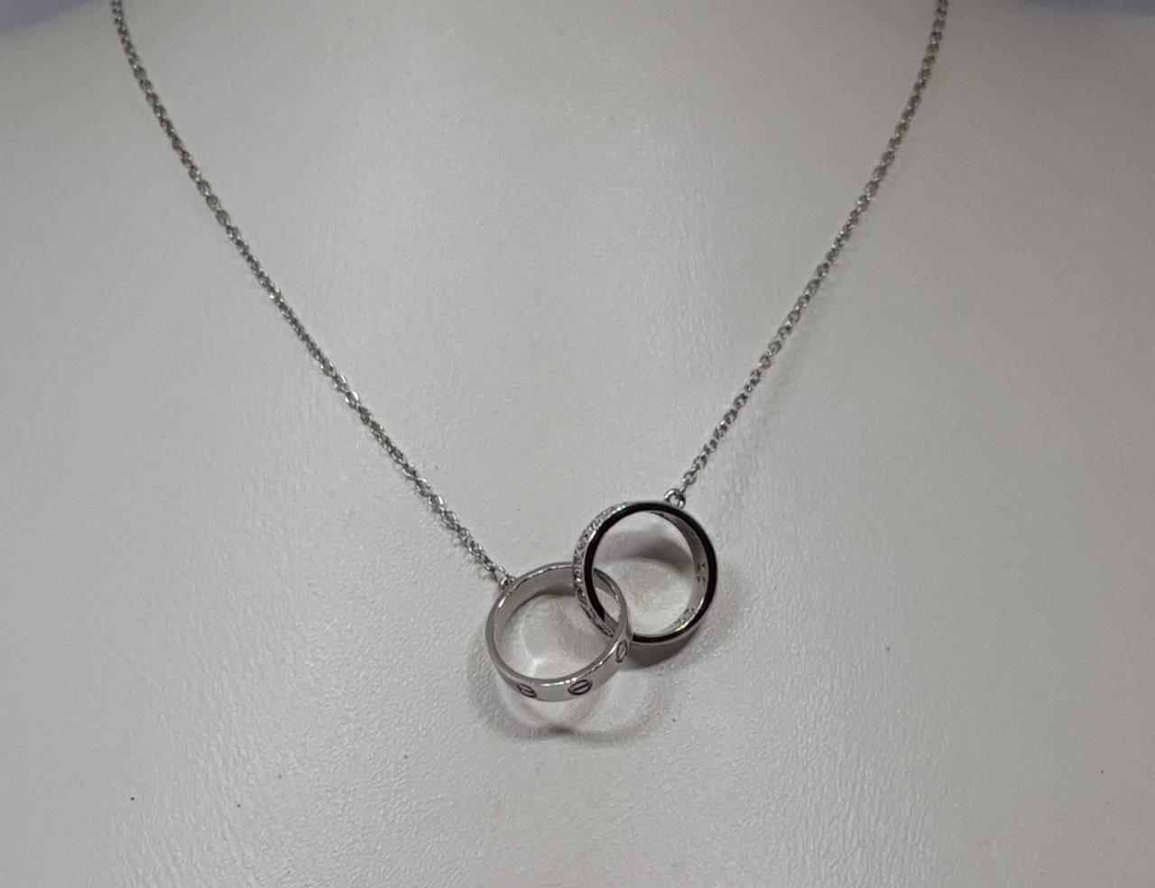 Срібне кольє з фіанітами. Артикул 51011934495