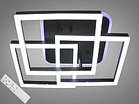 Потолочная светодиодная люстра светильник с пультом и подсветкой Diasha MX11058/3S BK LED 3color dimmer