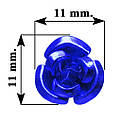 Набір 20 штук Паєтки 11 мм Троянди Об'ємні Синій Колір для Рукоділля, Фурнітура Біжутерія, фото 2