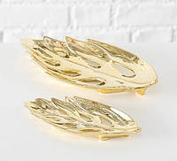 Набір 2х декоративна таріль золото кераміка