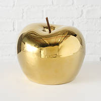 Декоративное Яблоко золото керамика h14см