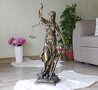 Красива інтер'єрна статуетка Феміда бронзова велика 72 см