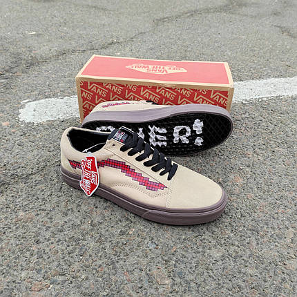 VANS NINTENDO GAME OVER OLD SKOOL замкові демісезон ванси нінтендо бежеві сірі, фото 1