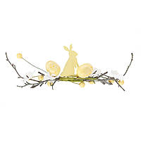 Декоративная пасхальная настольная композиция "Ветвь пасхальная жёлтая" длина 28 см