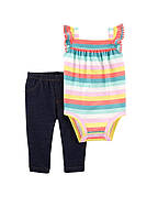 Набір бодік в смужку і лосини carters