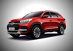 Багажник на CHERY Tiggo 8 SUV поперечки на інтегрований рейлінг Integra techno 108/112 Кенгуру