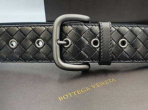 Ремінь Bottega Veneta — широкий, чорний