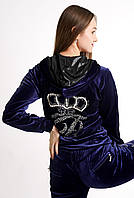 Женский спортивный костюм красивый велюровый EZE оригинал модный синий