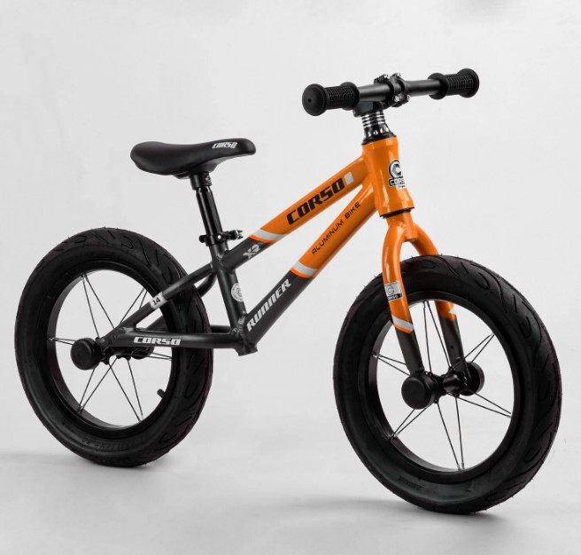 Велобіг для дітей від 3 4 років Corso Runner 23995 алюмінієва рама, колеса надувні гумові 14, фото 1