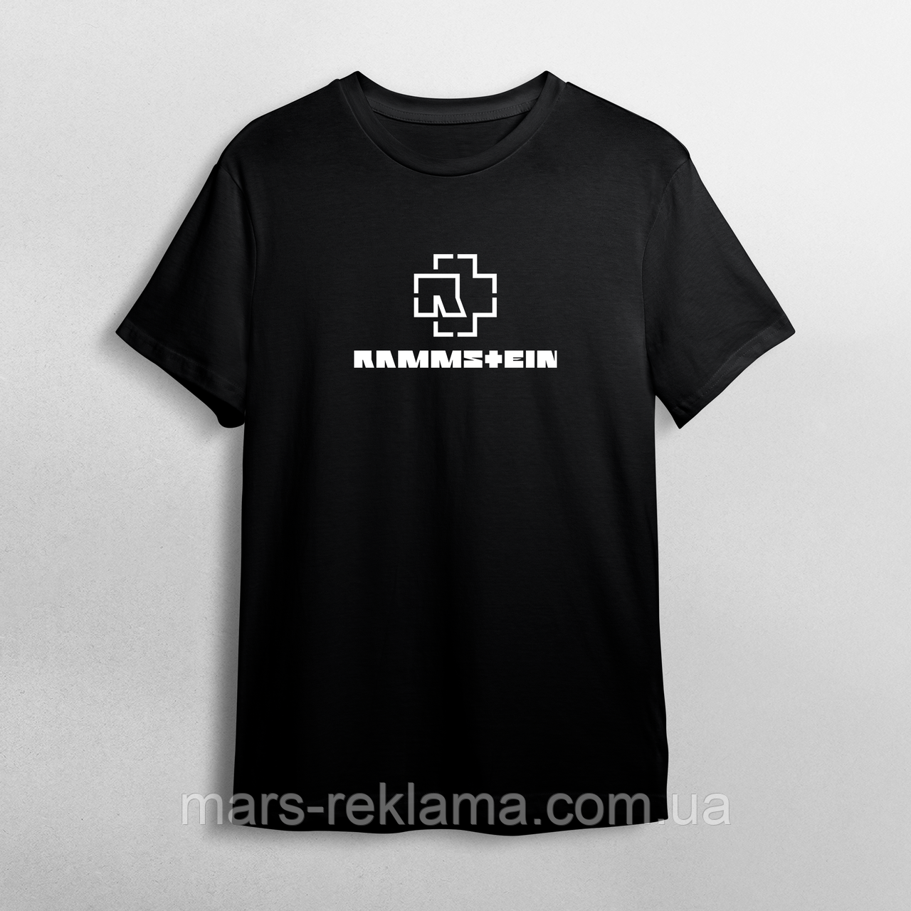 Футболка напис Rammstein. Друк на футболці. Чорна, біла.