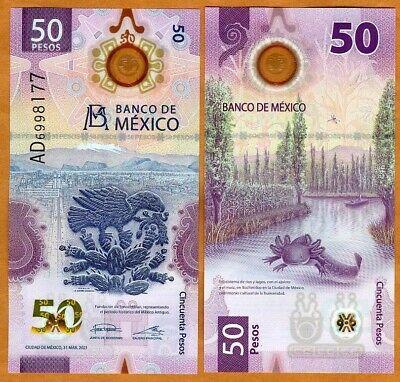 Mexico Мексика - 50 Pesos 2021 UNC s. AC Polymer