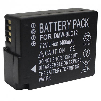 Aкумулятор Alitek для Panasonic DMW-BLC12, 1400 mAh, фото 2