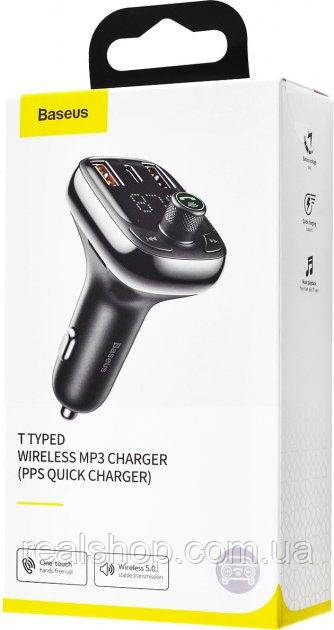 FM-мобільний зарядний пристрій Baseus S-13 Bluetooth FM Launcher 2 USB (CCTM-B01)