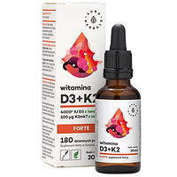 Натуральный Витамин Д3 + K2 Форте 30 мл Aura Herbals Vitamin D3 + К2 Forte Доставка из ЕС