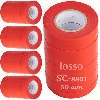 Стрічка для підв'язки рослин LOSSO SC-8801 для тапенера, 50шт, 11мм*25м червона