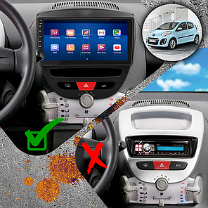 Штатна магнітола Lesko для Citroen C1 I Рестайлінг 2 2012-2014г 10" 2/32Gb Top 4G/ Wi-Fi Android, фото 3