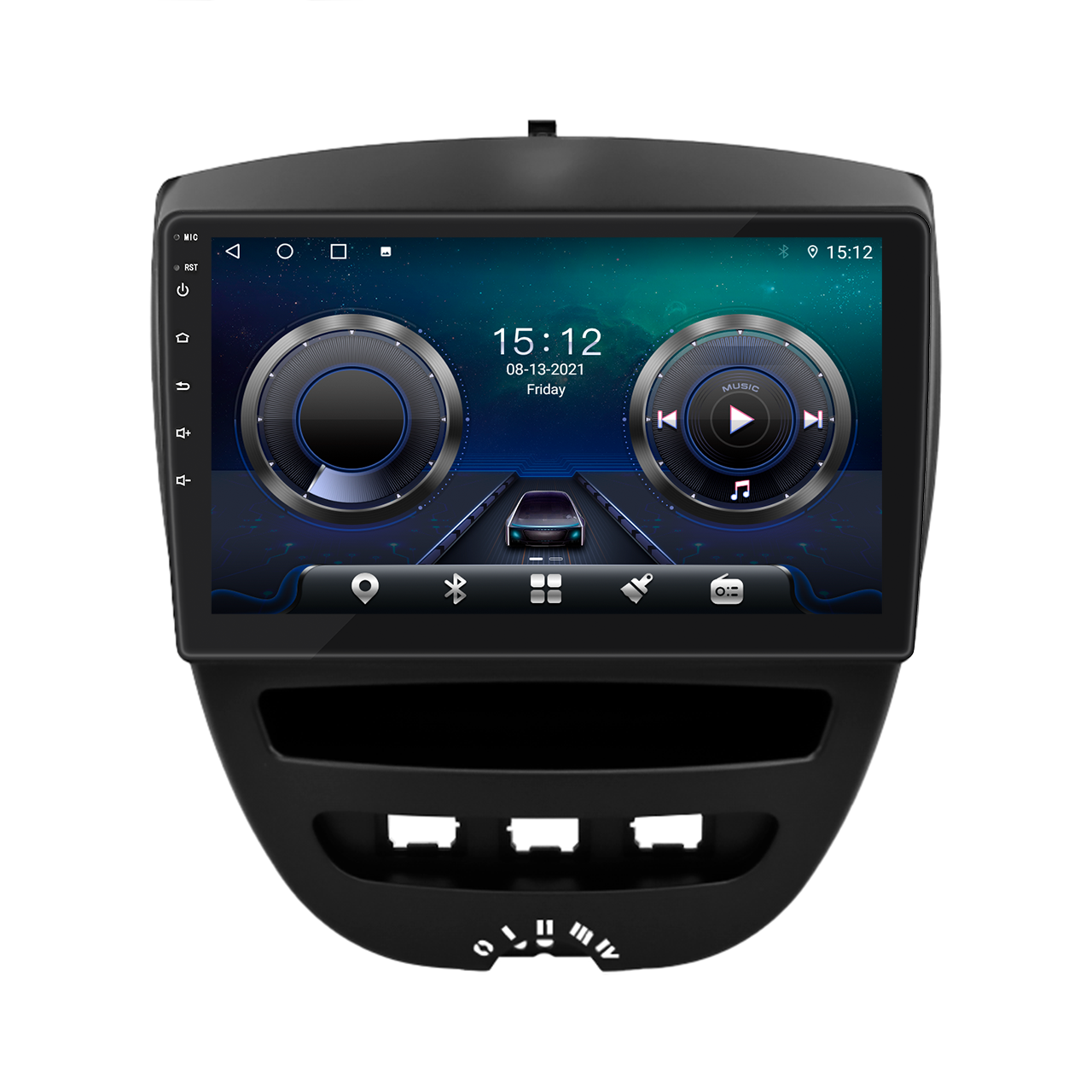 Штатна магнітола Lesko для Citroen C1 I Рестайлінг 2008-2012 екран 10" 4/32Gb Top 4G/ Wi-Fi/ CarPlay GPS