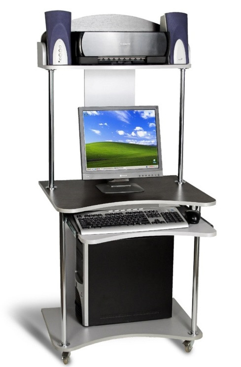 Маленький комп'ютерний стіл пересувний для ПК, ноутбука з надставкою СК-4 компактний Тіса Меблі, фото 1